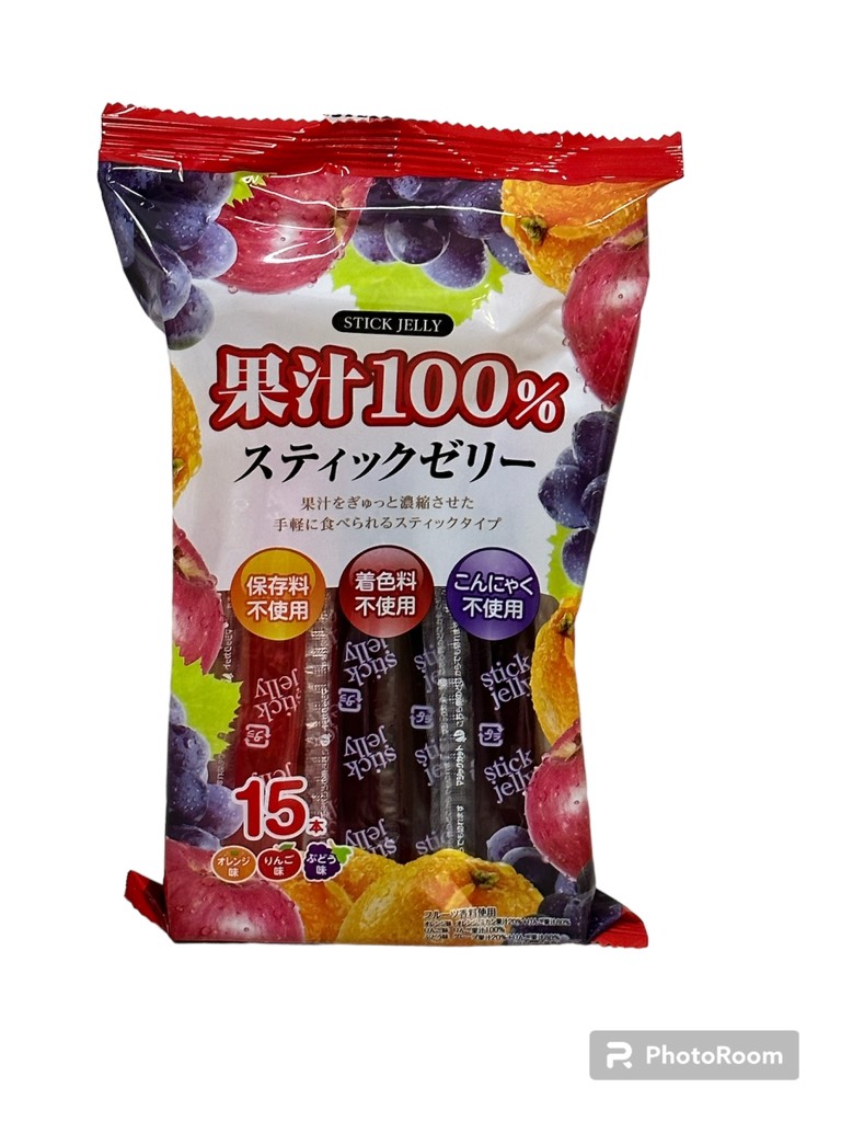 Thạch que 100% nước ép trái cây Nhật Bản 245g