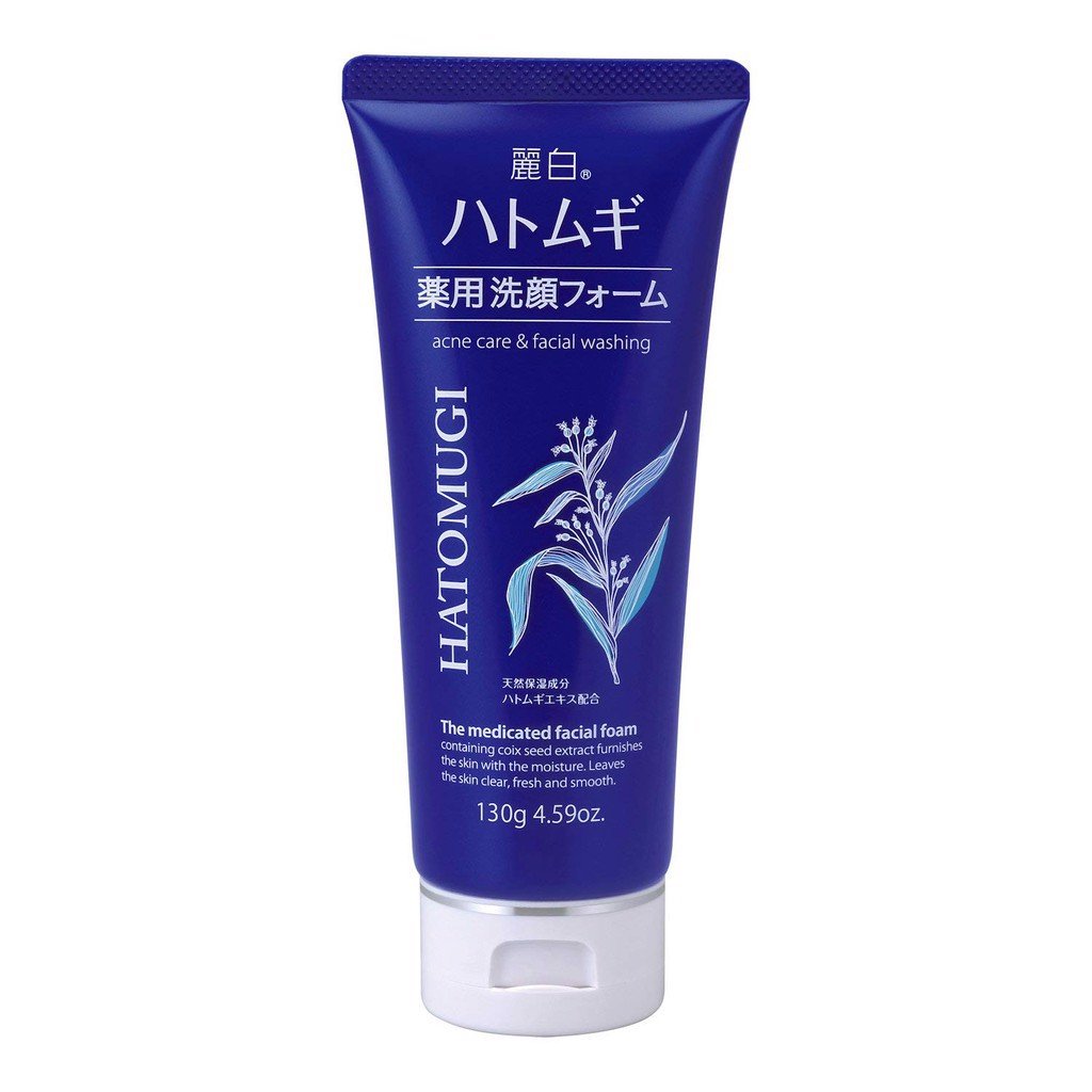 Sữa rửa mặt Hatomugi ngừa mụn và dưỡng sáng da 130g Nhật Bản
