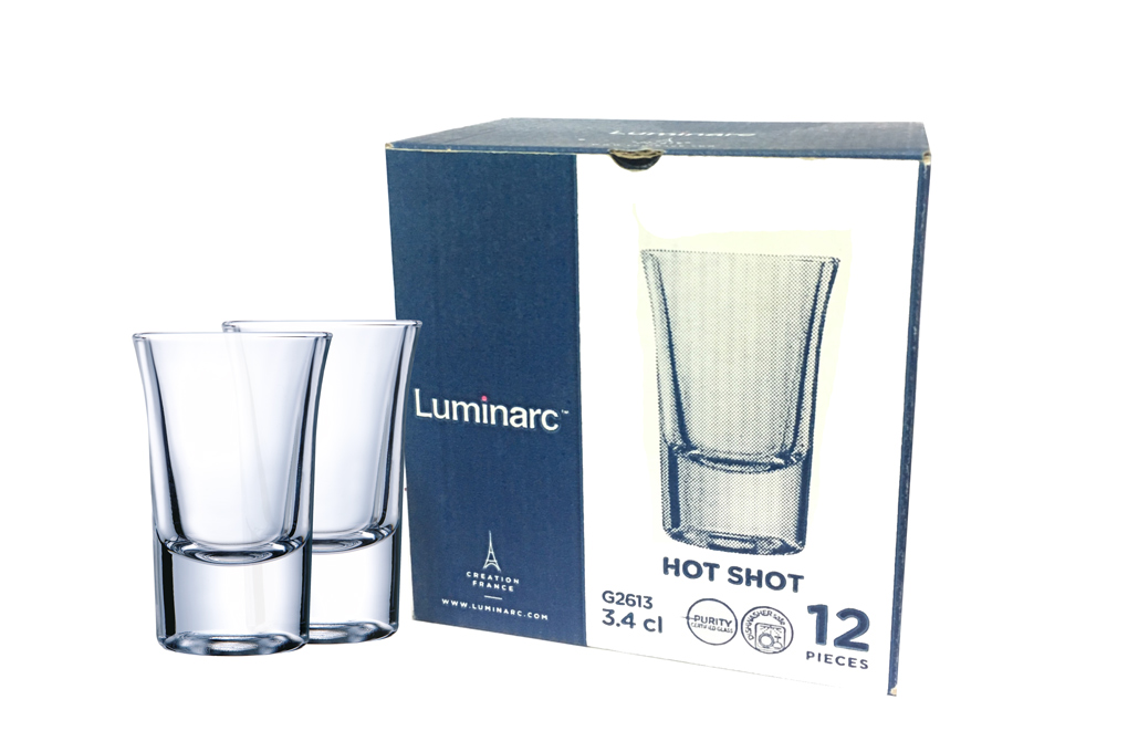 Bộ 12 ly rượu thuỷ tinh Luminarc Hot Shot 34ml
