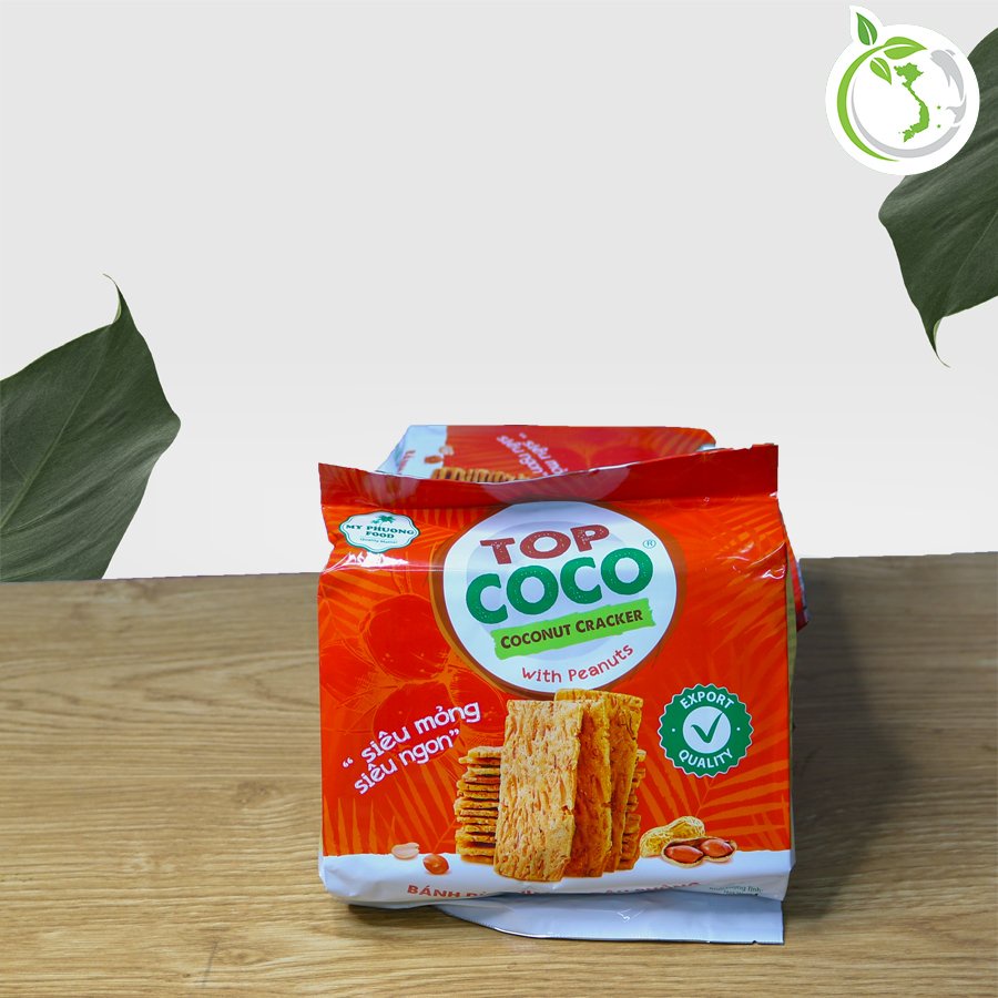 Bánh dừa nướng đậu phộng Top Coco đỏ 170g