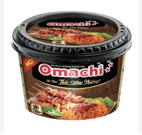 Mì Omachi Trộn thịt xiên nướng tô 95g