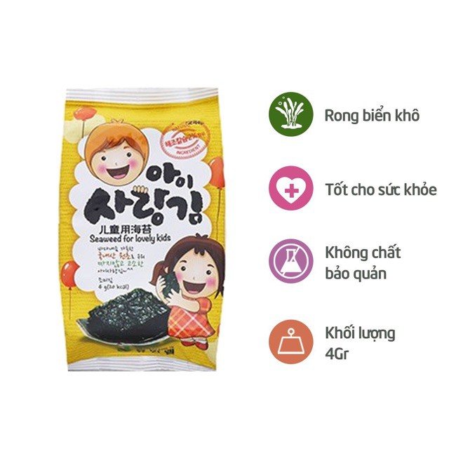 Rong biển cho bé Hàn Quốc 4g