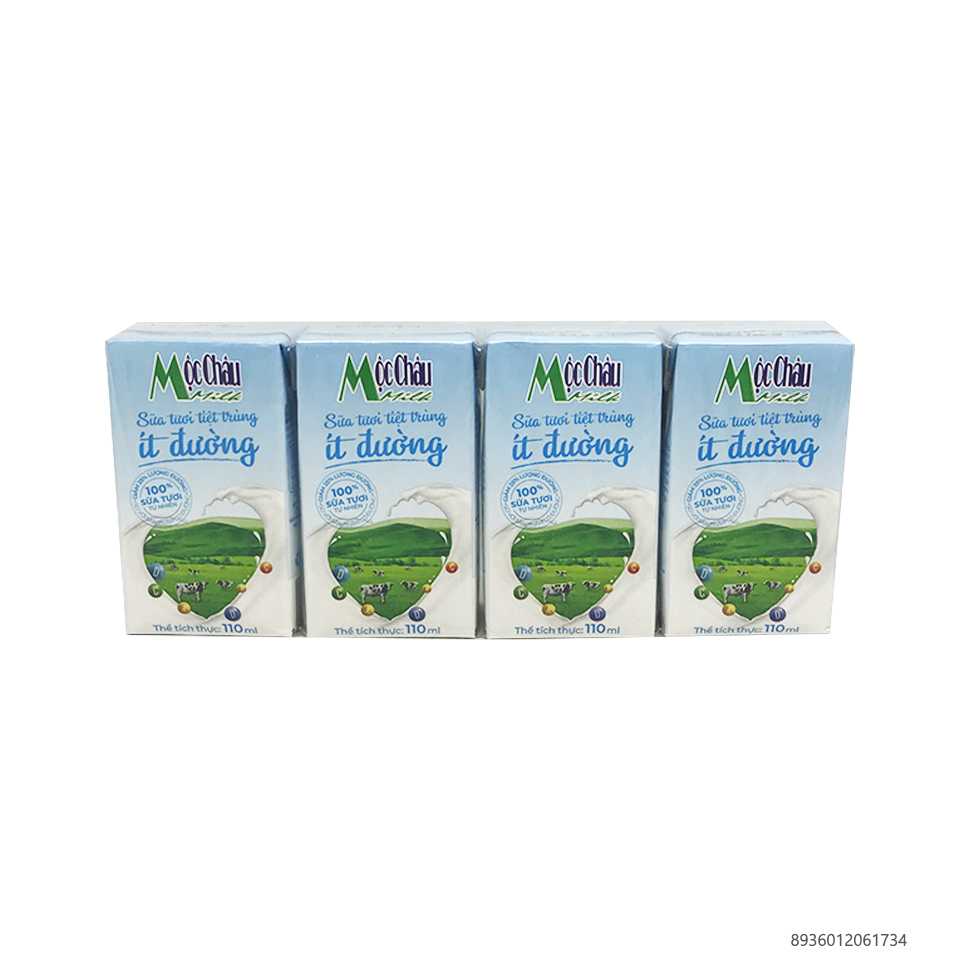 Sữa Mộc Châu UHT ít đường 110ml*48 hộp
