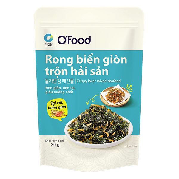 Rong biển giòn trộn hải sản O’Food 30g