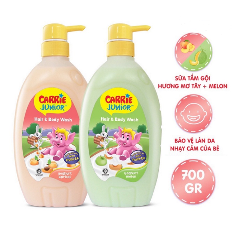 Tắm gội toàn thân Carrie hương mơ tây 700g