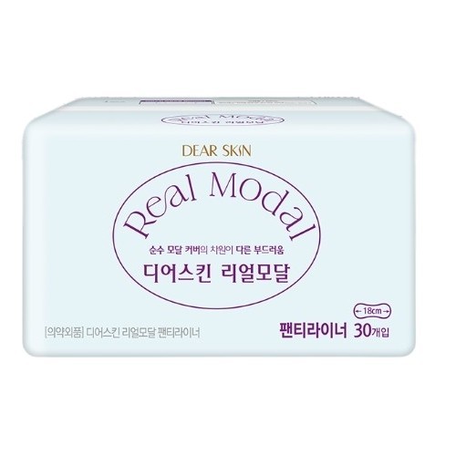 Băng vệ sinh REAL MODAL hàng ngày không cánh 18cm Hàn Quốc (30miếng/1gói)