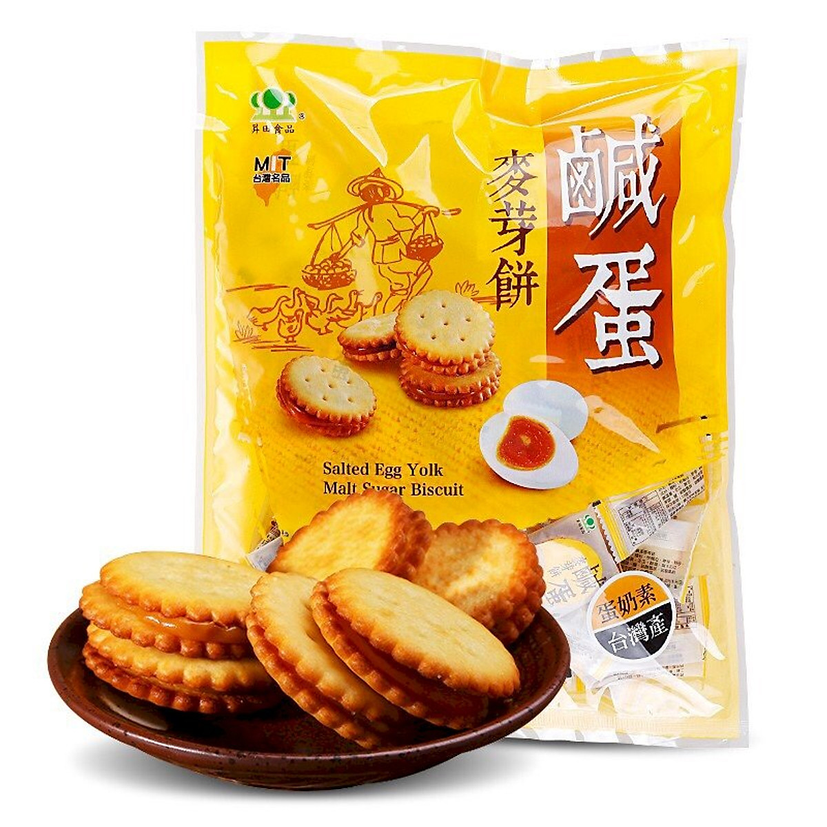 Bánh quy mạch nha trứng muối Đài Loan 500g