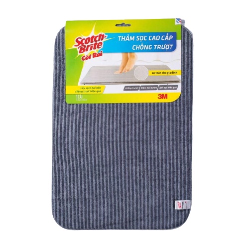 Thảm sọc Scotch Brite 3M microfiber chống trượt cao cấp (40x60cm)