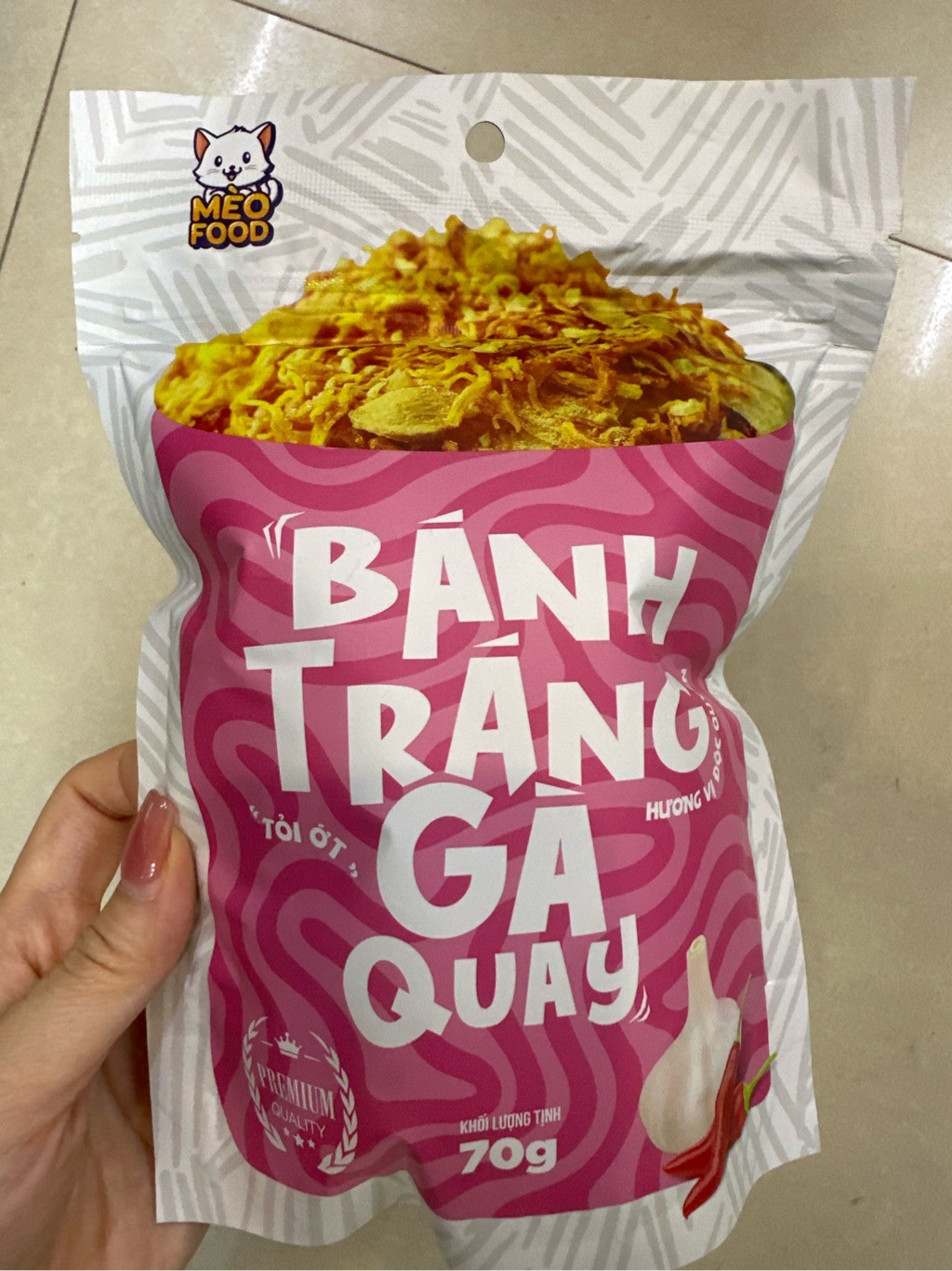 Bánh tráng phô mai gà quay Mèo Food 75g