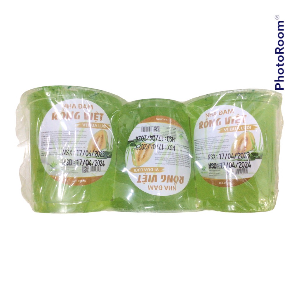 Thạch nha đam cốc vị dưa lưới Rồng Việt 200ml