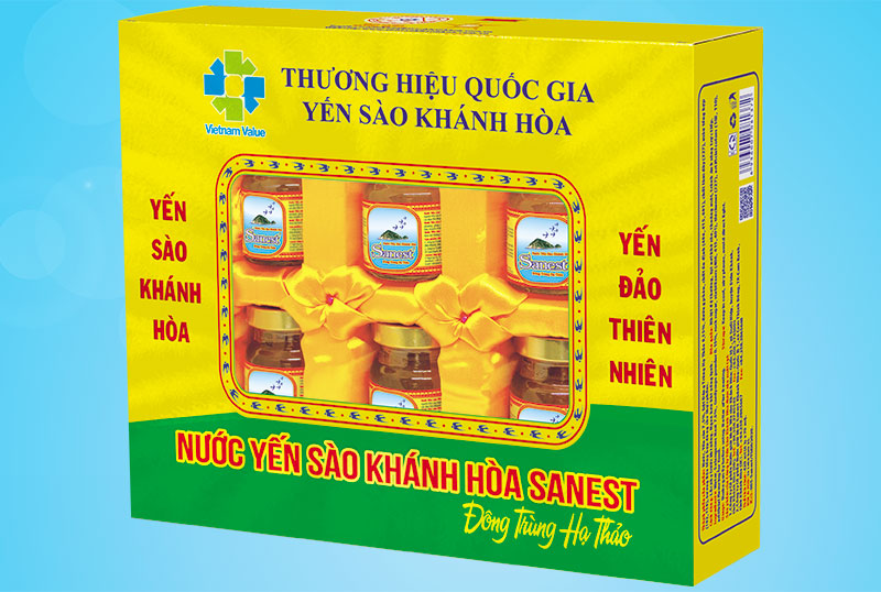 Nước yến sào Khánh Hoà Sanest đông trùng hạ thảo (6lọ*70ml)