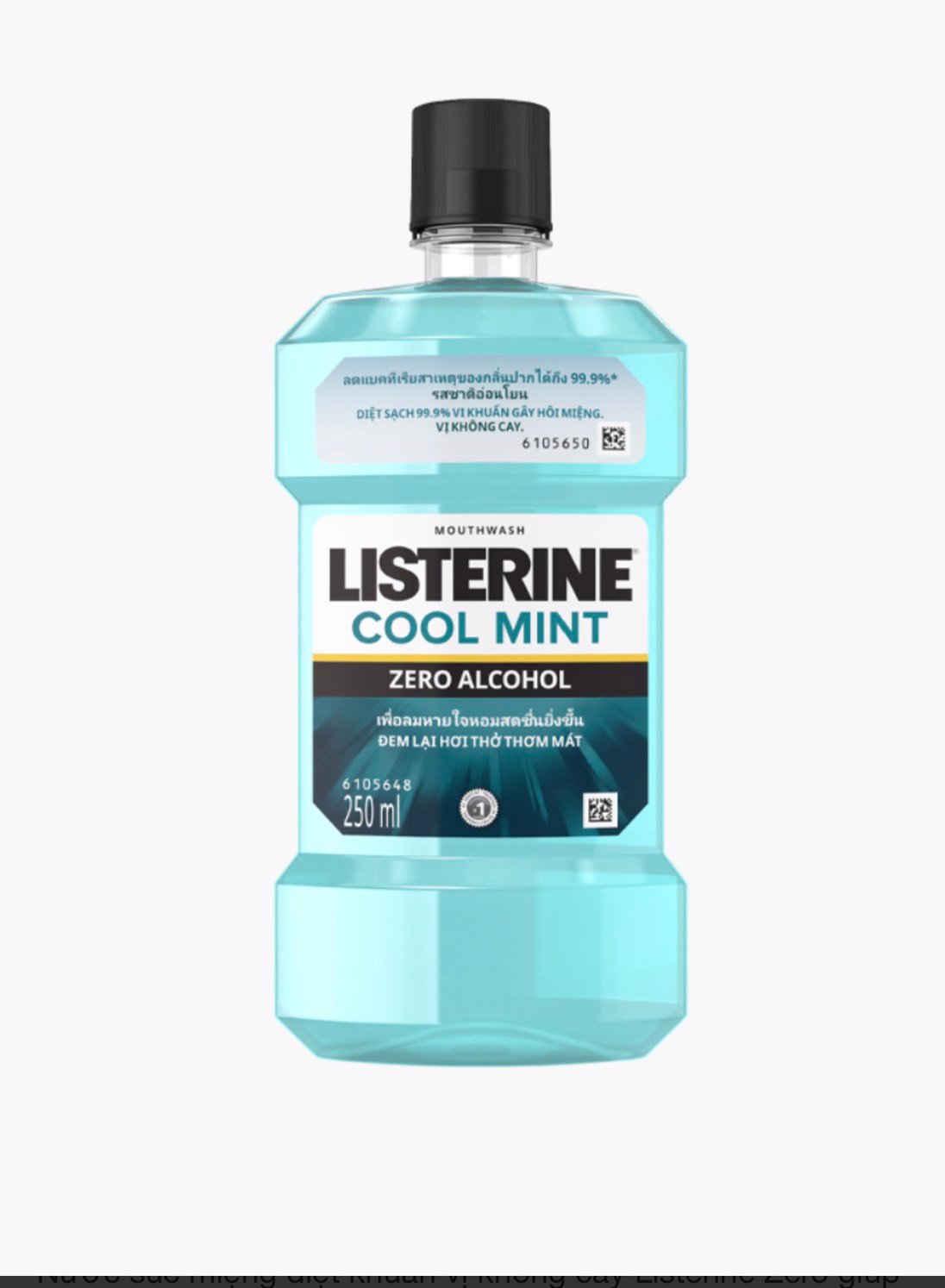 Nước súc miệng Listerine Zezo không cay 250ml