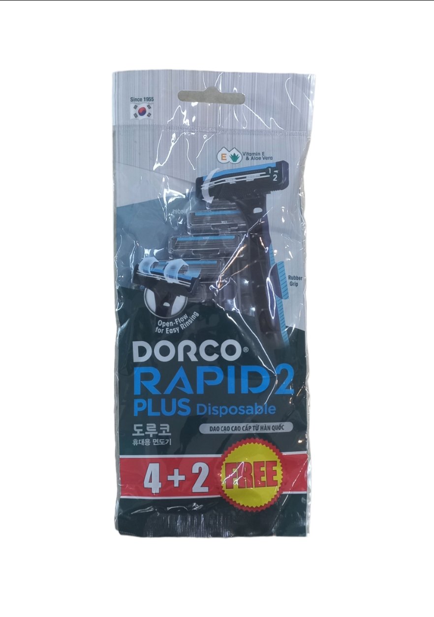 Set 4 +2 Free Dao cạo xanh 2 lưỡi Dorco 100SB