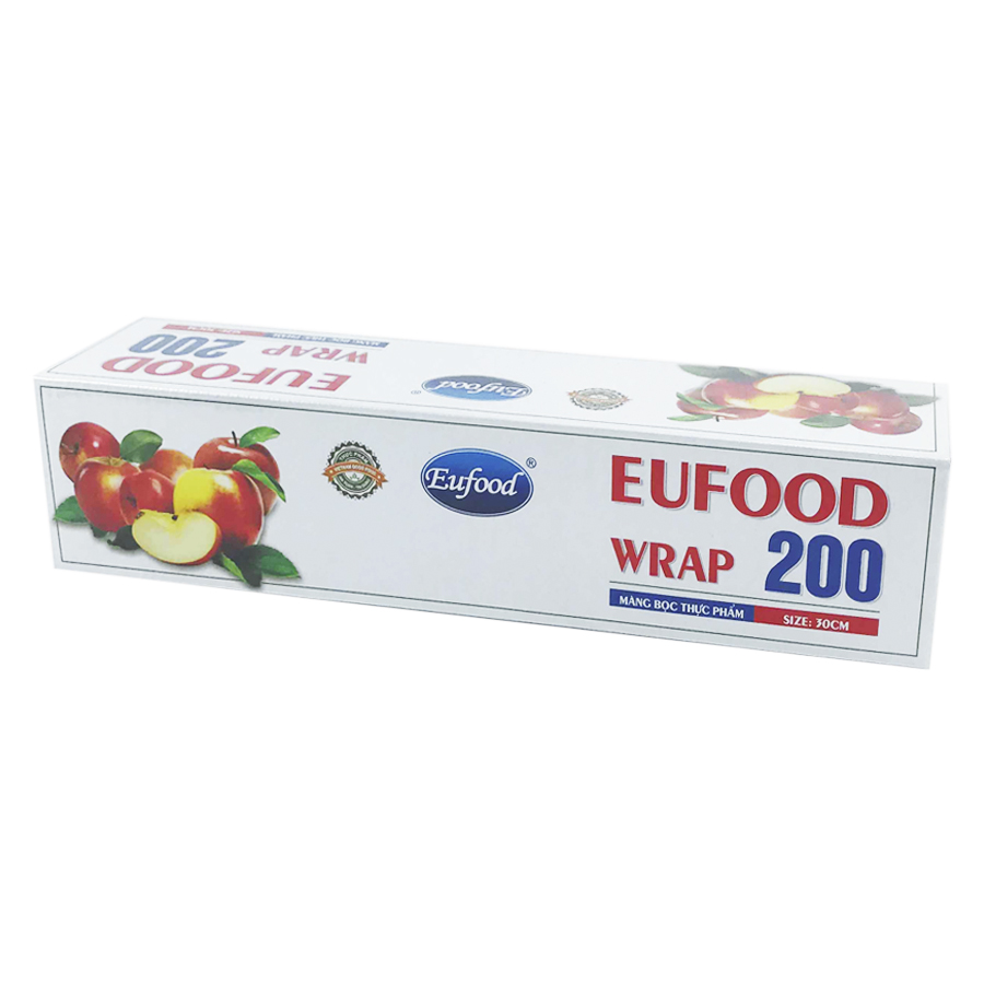 Màng bọc TP Eufood Wrap hộp 200*30cm dao gạt táo đỏ