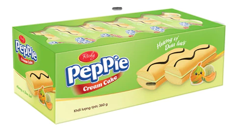 Bánh phủ Socola Peppie dưa lưới 360g