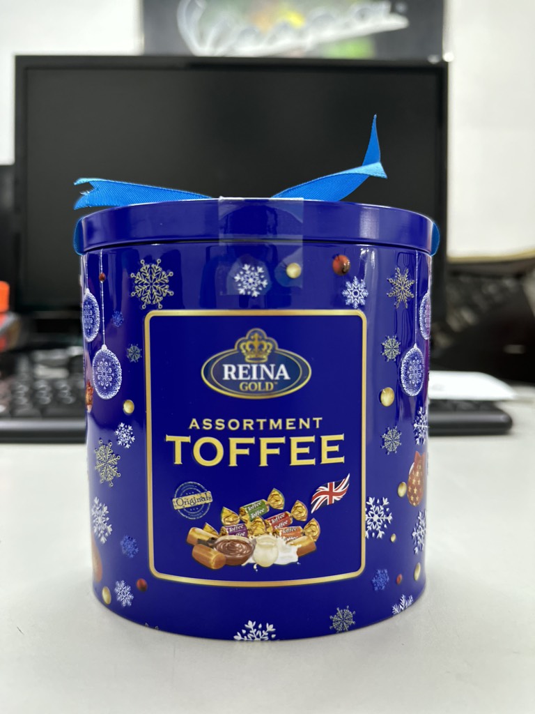Kẹo thập cẩm Toffee Malaysia hộp nơ 120g