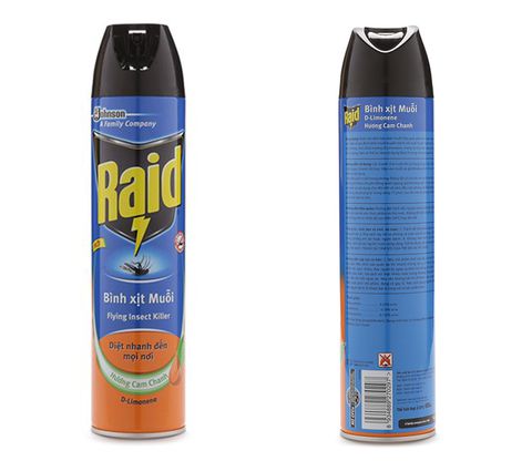 Bình xịt muỗi Raid hương cam chanh 600ml