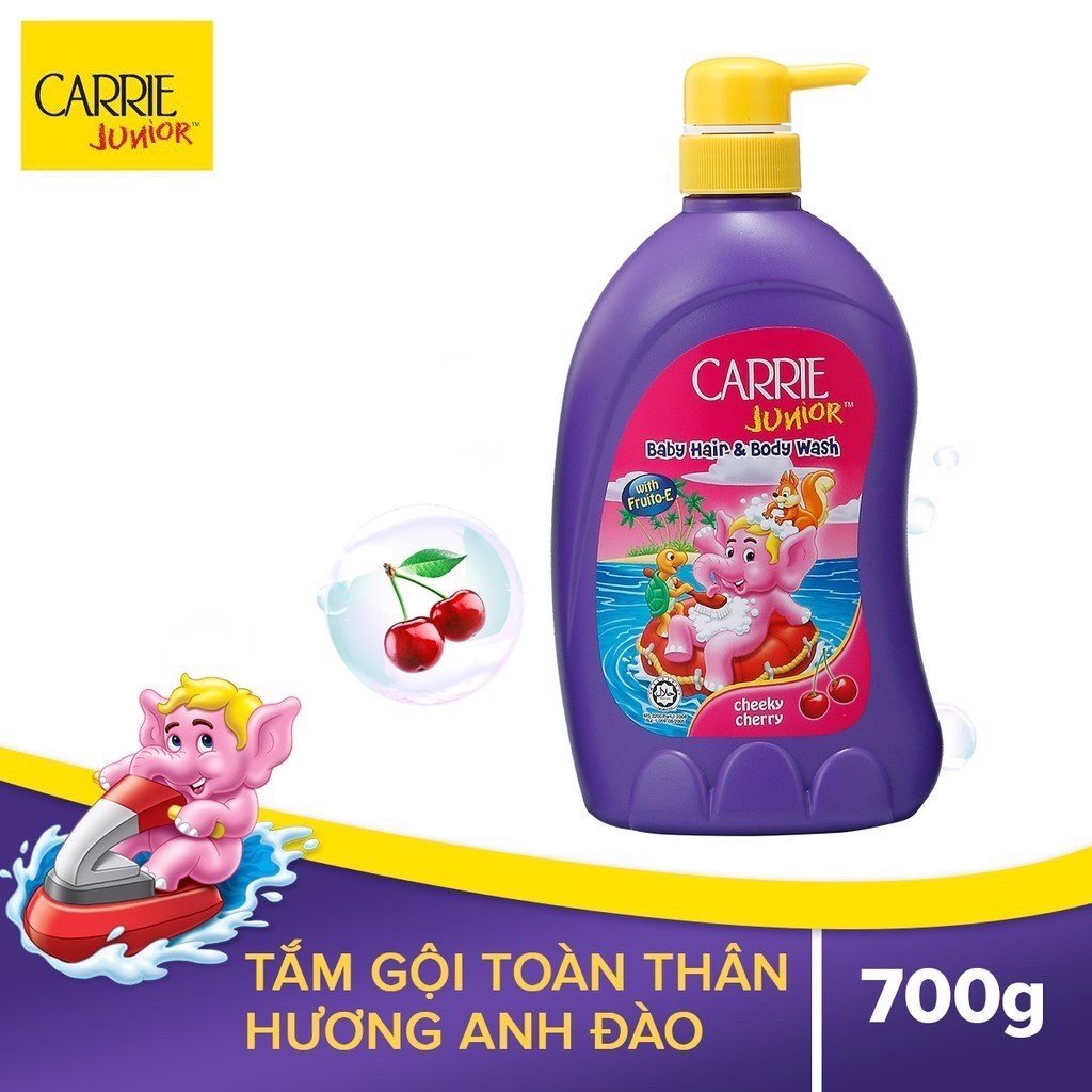 Tắm gội toàn thân Carrie hương Cherry,Dâu,nho 700g