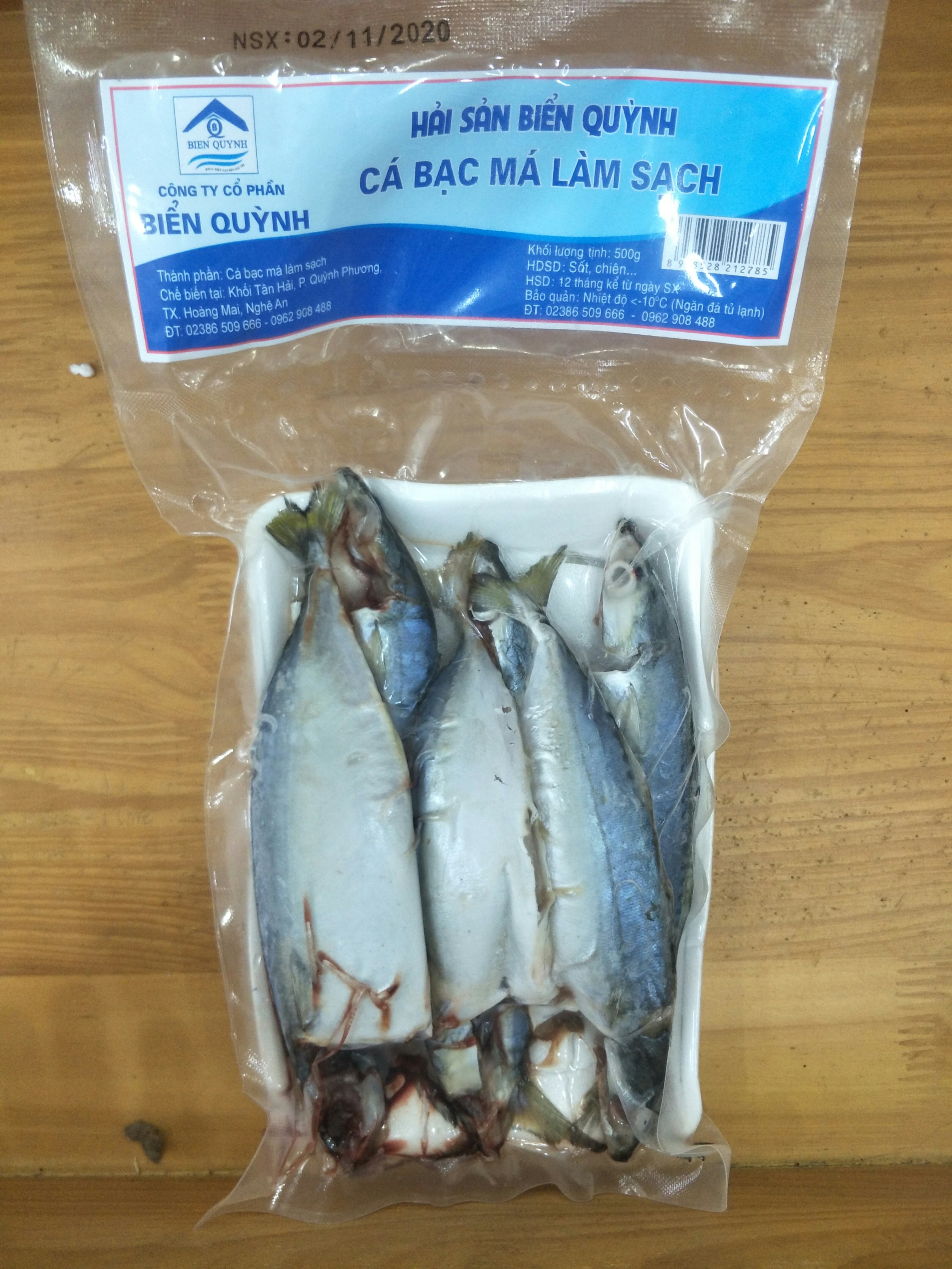 Cá bạc má làm sạch Biển Quỳnh 500g
