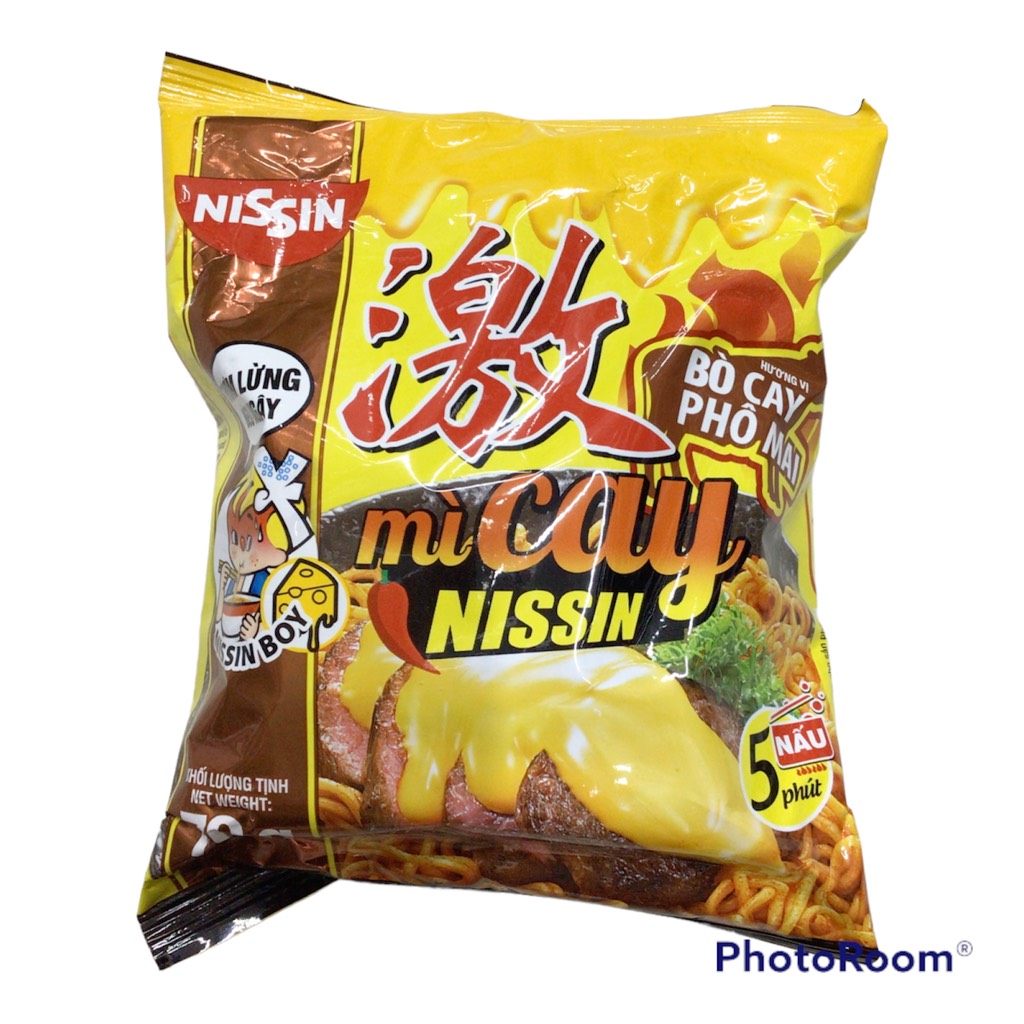 Mì Nissin hương vị bò cay phomai 70g