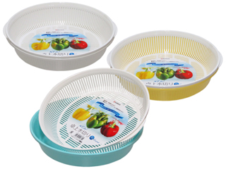 Bộ khay đựng rau củ quả tròn Nakaya 1,8L Nhật Bản K-167