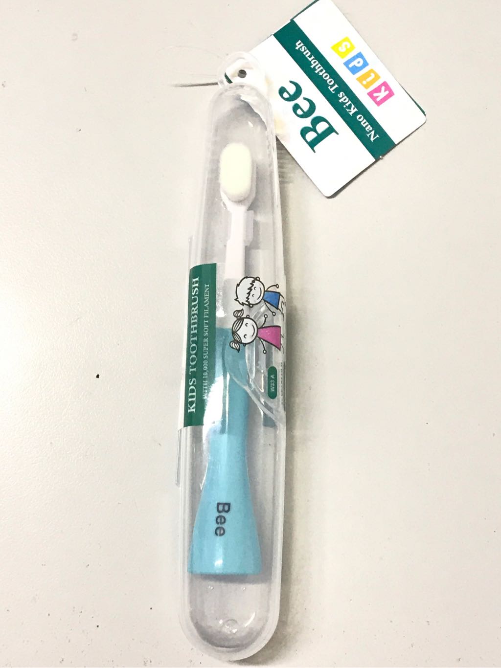 Bàn chải đánh răng trẻ em BEE lông tơ mềm mịn xanh W33A Hàn Quốc