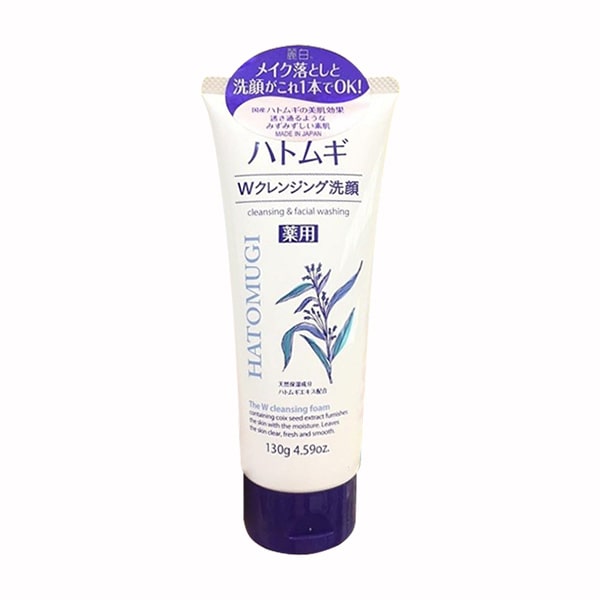Sữa rửa mặt tẩy trang, dưỡng ẩm Hatomugi 130g Nhật Bản