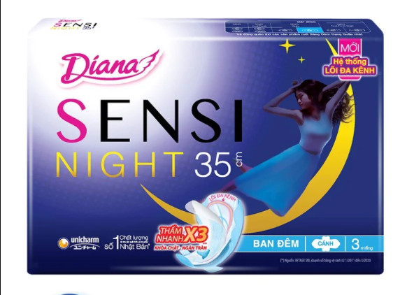 Băng vệ sinh Diana Sensi Night 35cm