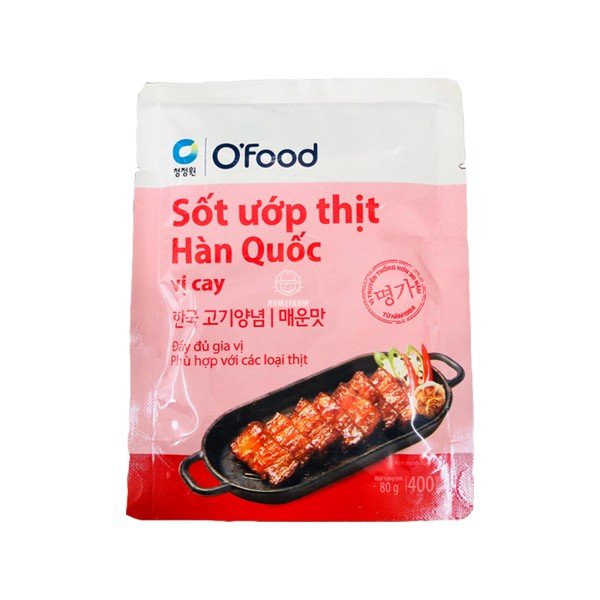 Sốt ướp thịt Hàn Quốc vị cay O'Food 80g
