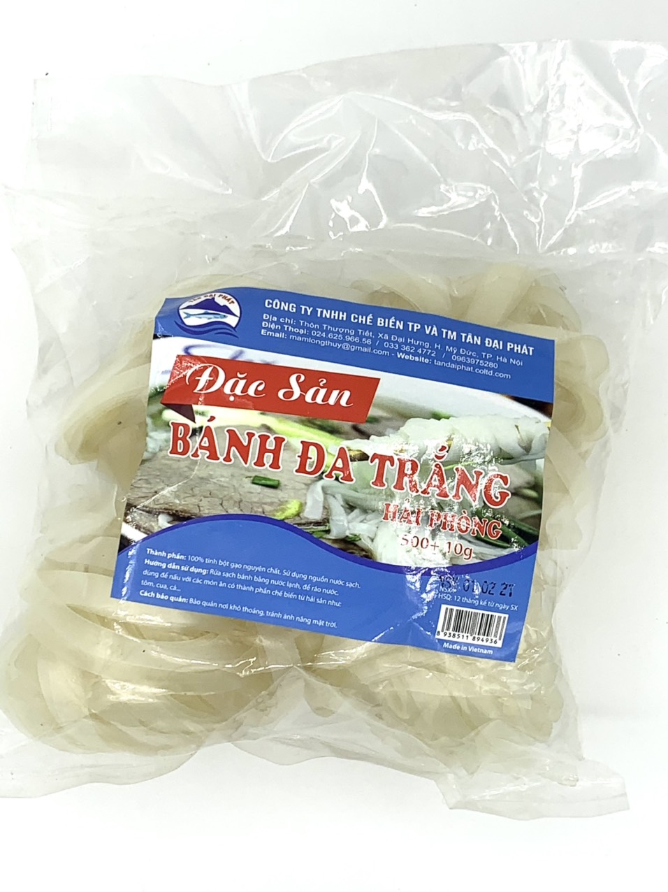 Bánh đa trắng Hải Phòng 500g