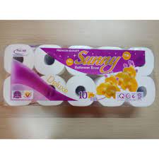 Rỗng - Giấy vệ sinh sunny hoa lan tím 10 cuộn