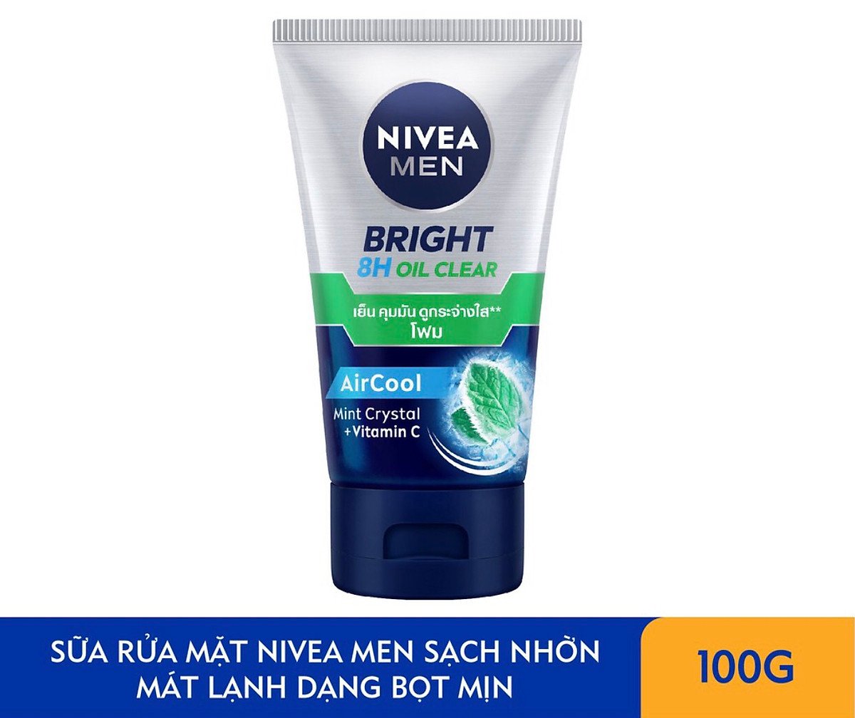 Sữa rửa mặt Nivea Men bạc hà bọt mịn 100g