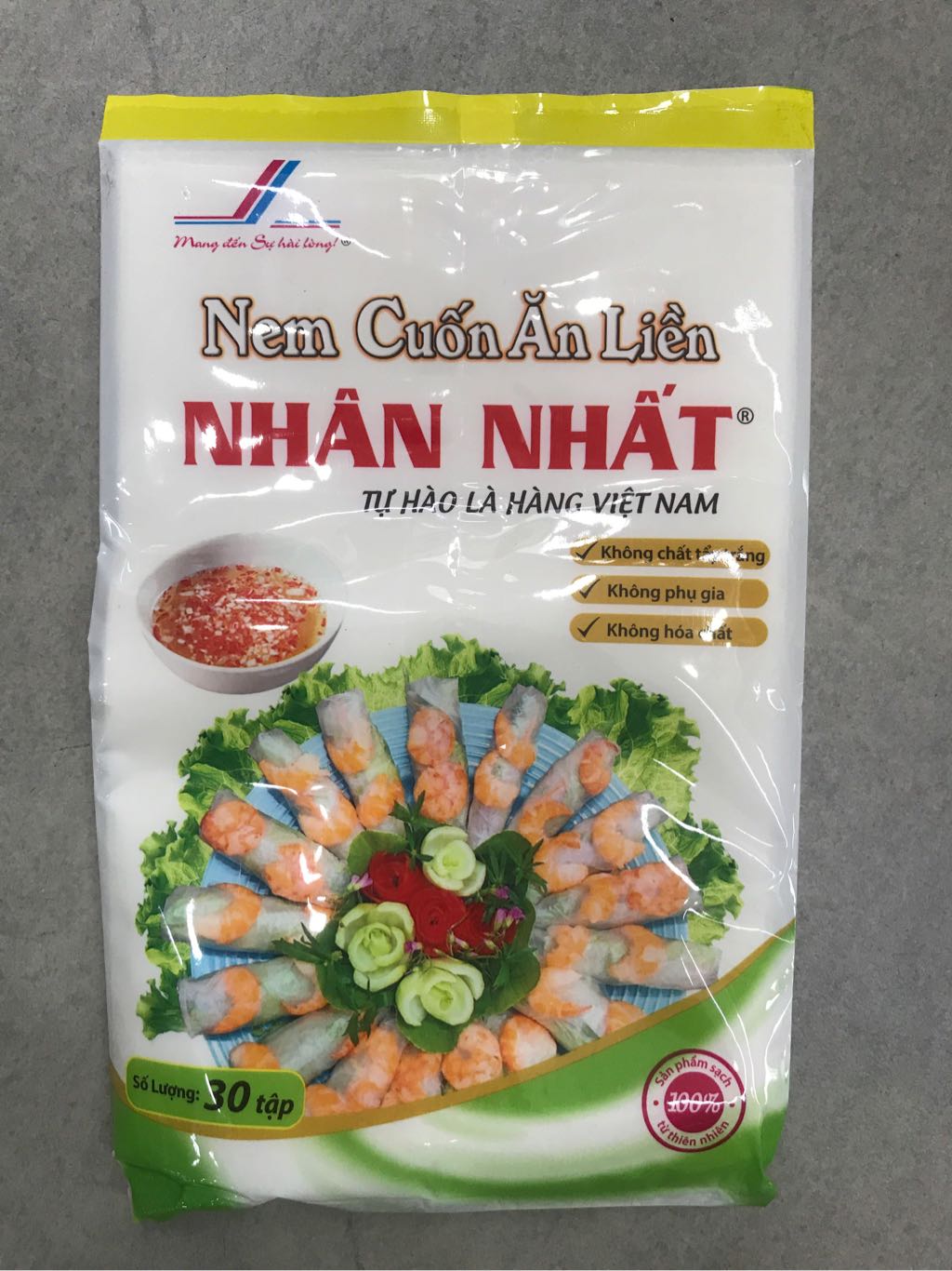 Bánh đa nem cuốn ăn liền Nhân Nhất