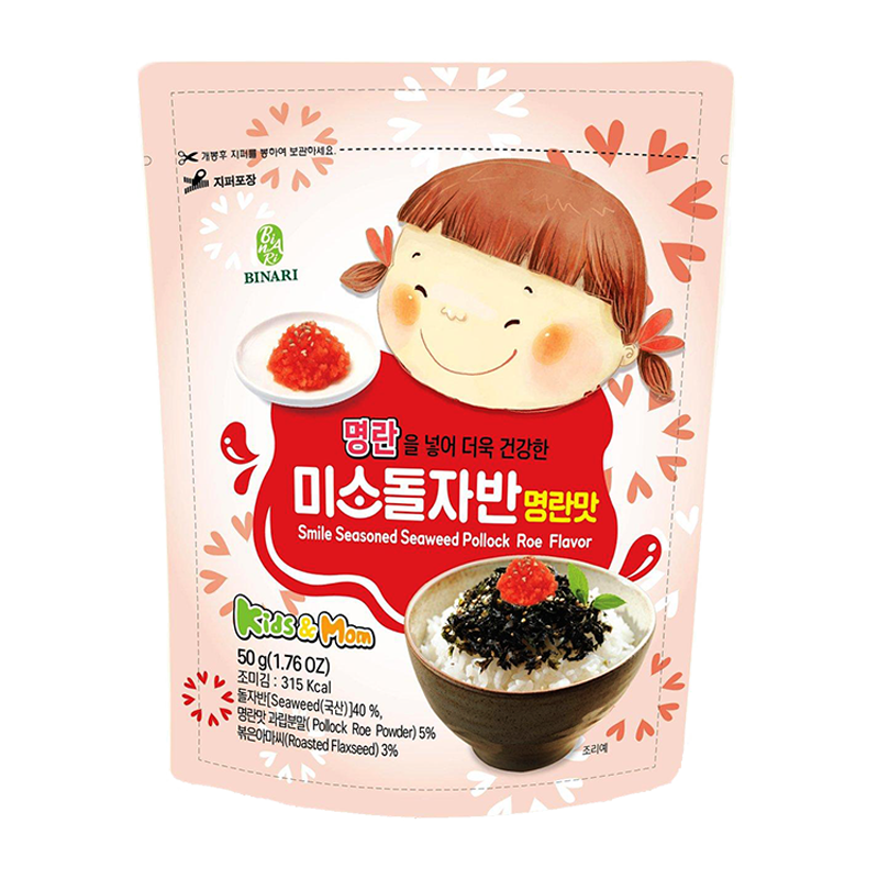 Rong biển em bé vị phô mai vị trứng cá BINARI Hàn Quốc 50g