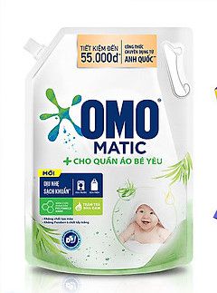 Nước giặt  Omo Matic dịu nhẹ cho quần áo bé yêu 3,6kg