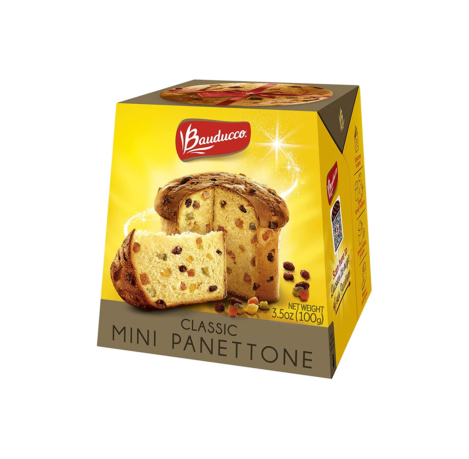 Bánh bông lan trái cây Panettone Classic Bauducco Hà Lan 100g