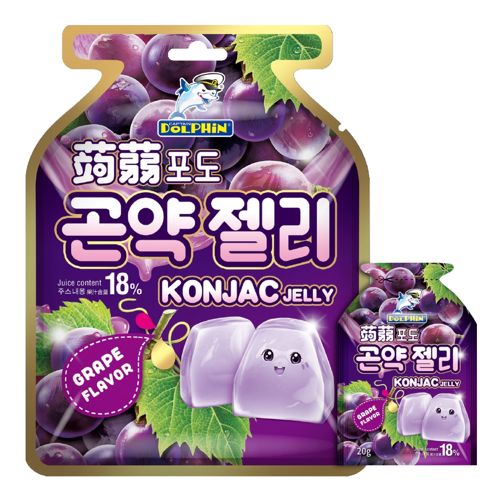 Thạch rau câu Konjac vị nho Malaysia 300g