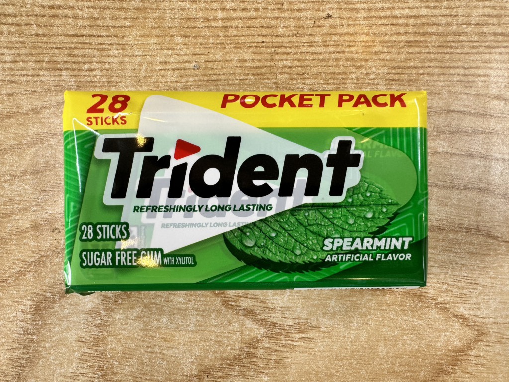 Kẹo gum Trident không đường - vị bạc hà Thái Lan 50,4g
