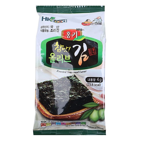 Rong biển nướng dầu oliu HKFood Hàn Quốc 4g