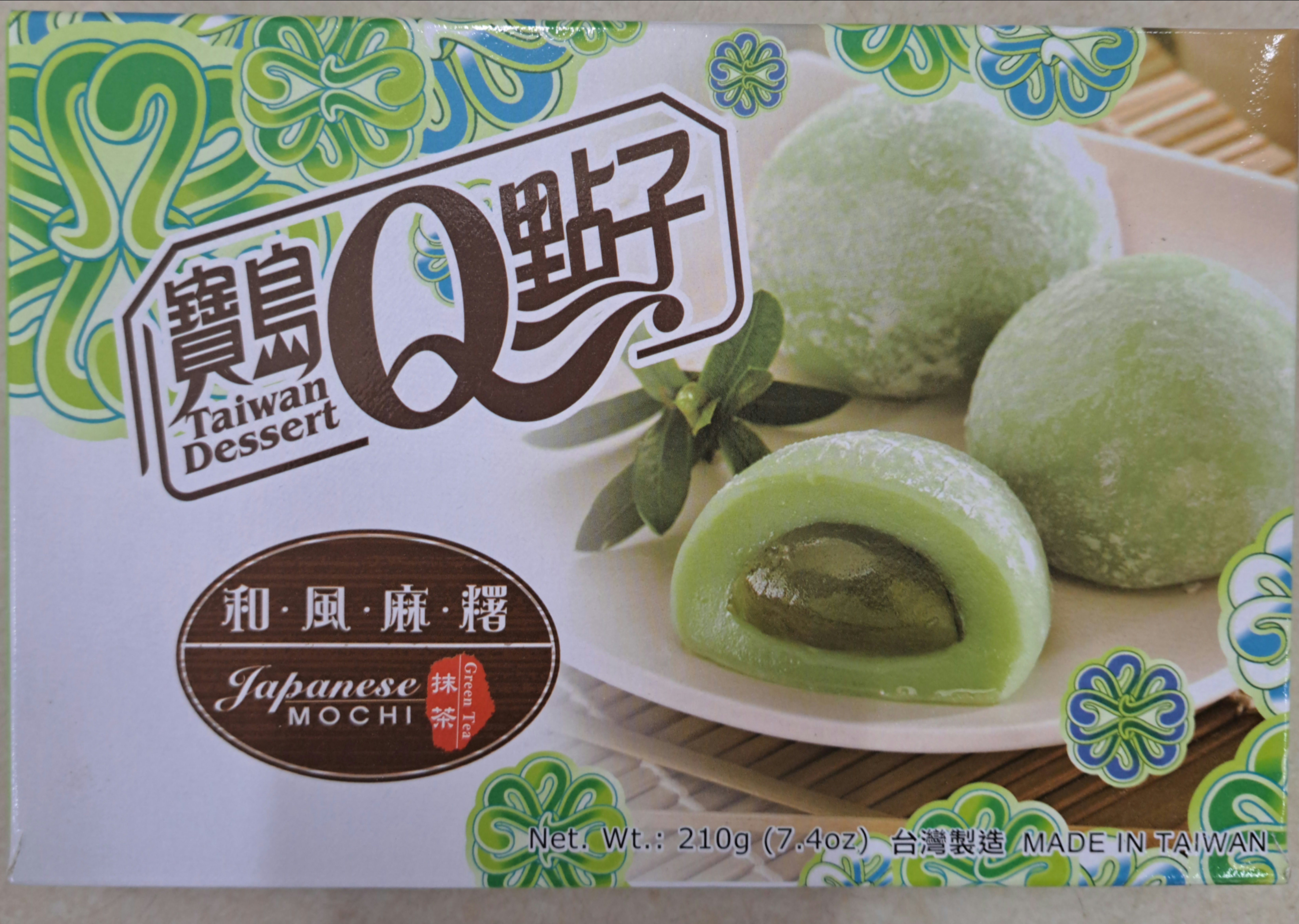 Bánh Mochi nhân trà xanh Đài Loan 210g