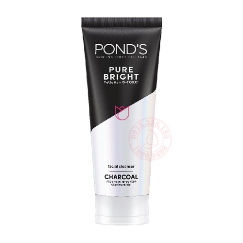PONDS sữa rửa mặt Sạch Sâu Trắng Da Detox 100g