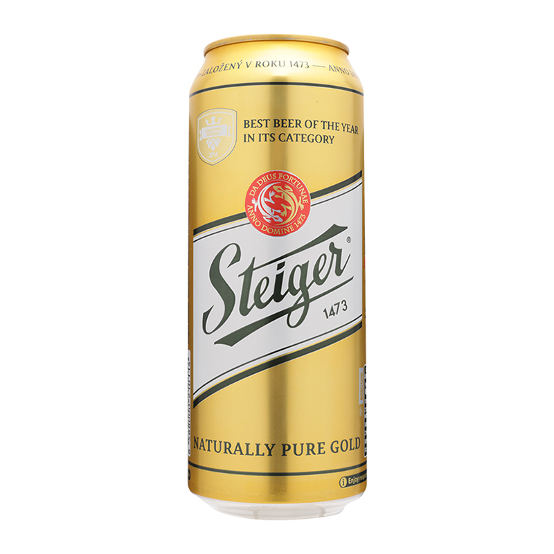 Bia Steiger Gold 5% Tiệp 500ml