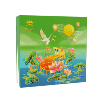 Bánh trung thu Hồng Ngọc An Lành (Xanh) Kinh Đô 640g