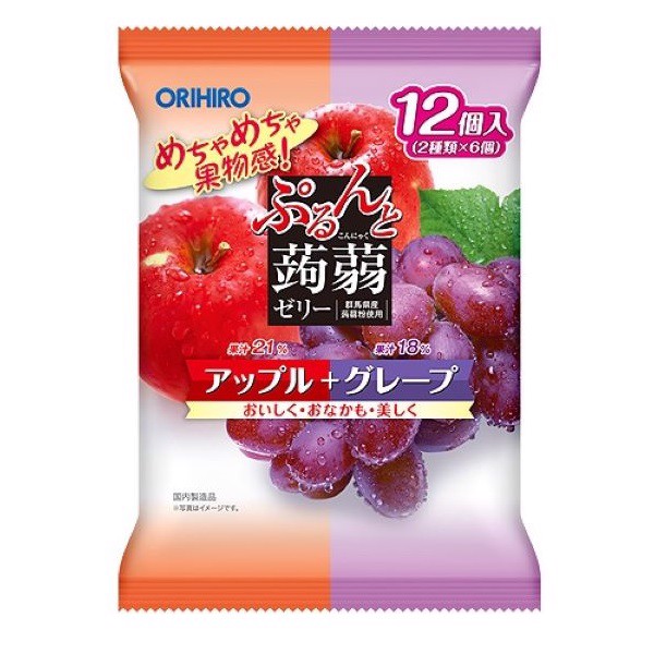 Thạch Orihiro táo và nho Nhật Bản 240g