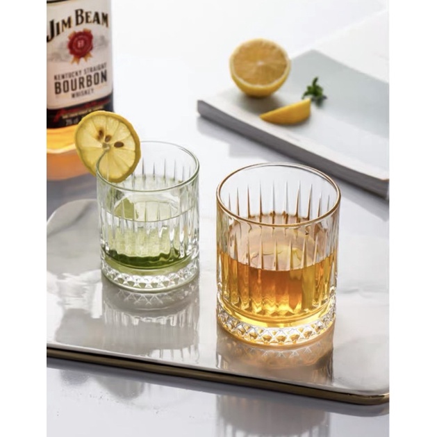 Bộ 6 ly thuỷ tinh Deli sọc kim cương 205ml