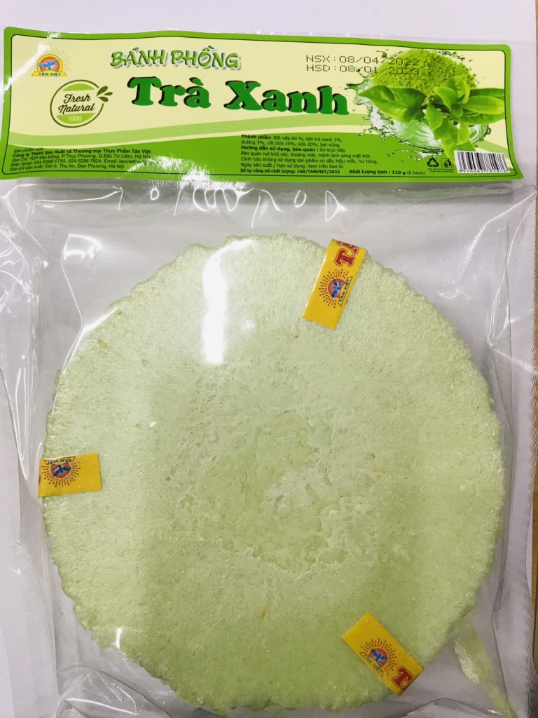 Bánh Phồng Trà Xanh Fresh Natural 130g