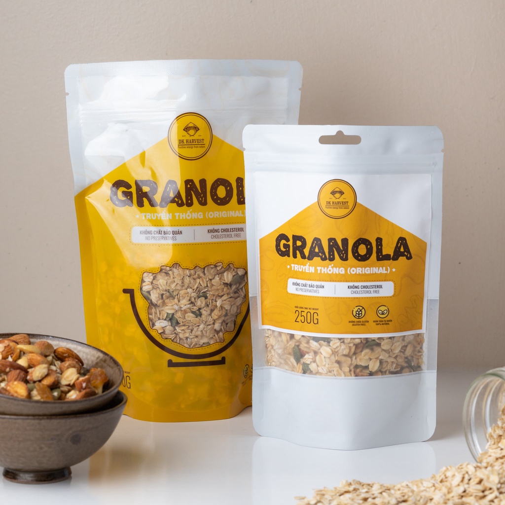 Granola DK Harvest siêu hạt vị truyền thống 500g