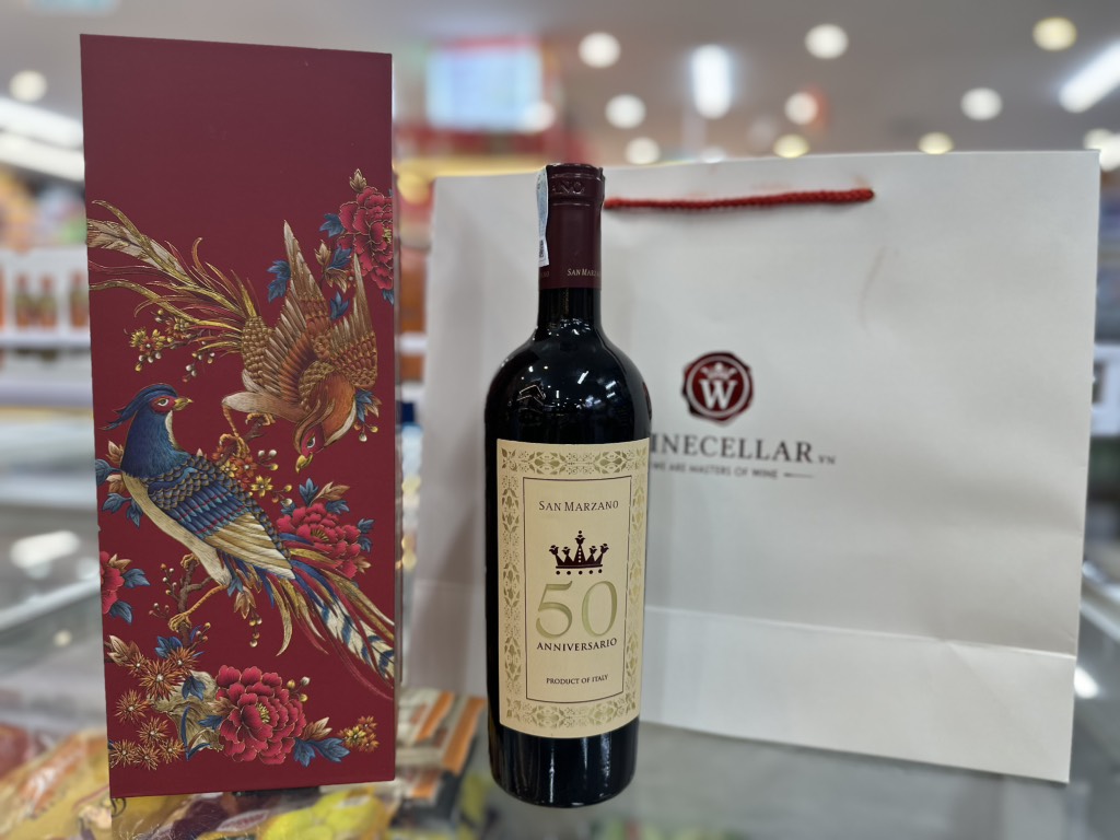 Rượu vang đỏ chát San Marzano Cantine 50 Ý 15% 750ml