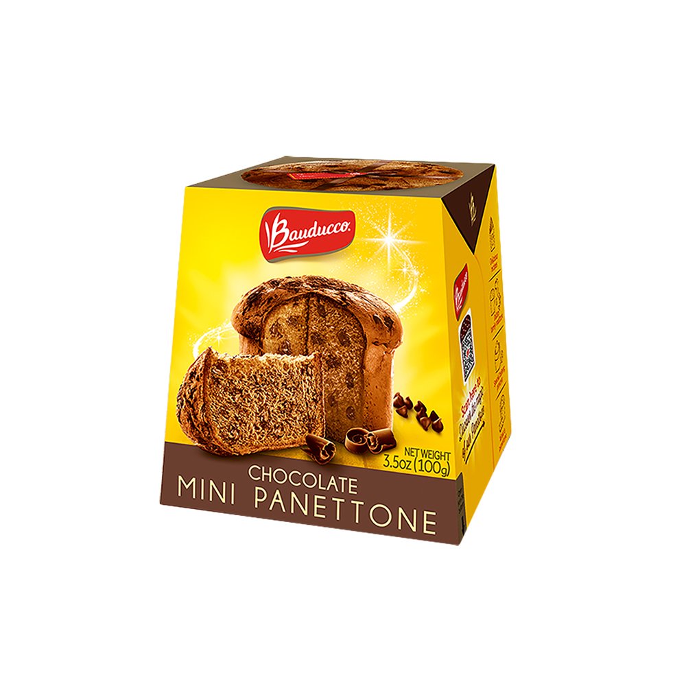 Bánh bông lan socola Panettone Bauducco Hà Lan 100g