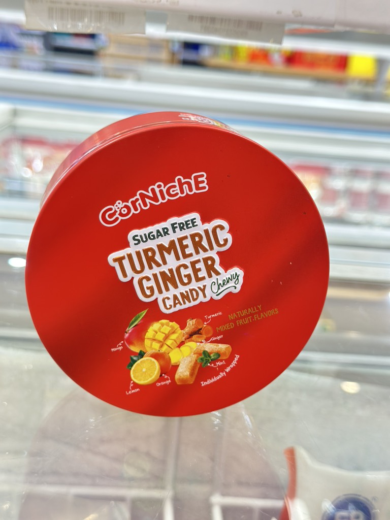 Kẹo gừng nghệ không đường hỗn hợp CorNiche Indonesia 70g